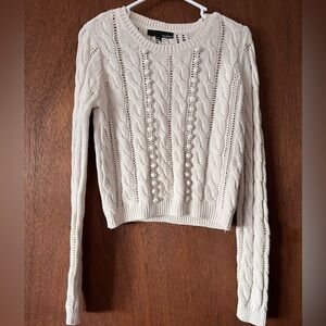Sweater beige cute and intricate patterns